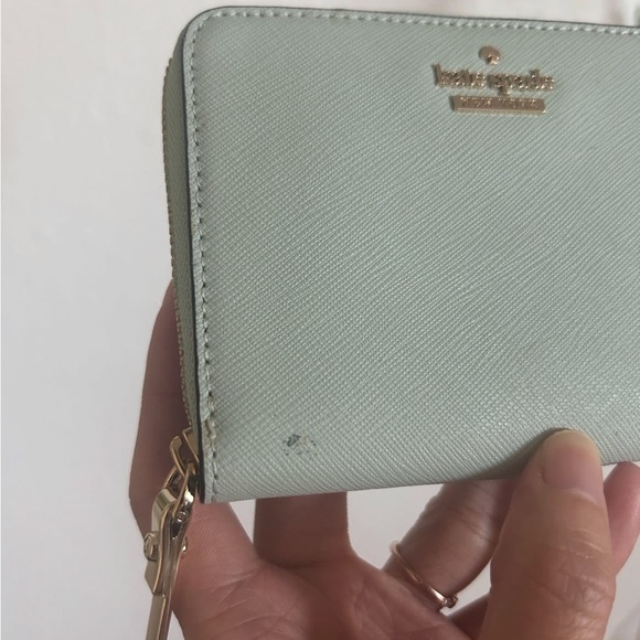 Kate Spade Cameron Street Lainie Wallet Card Case in Misty Mint Color - Picture 3 of 6